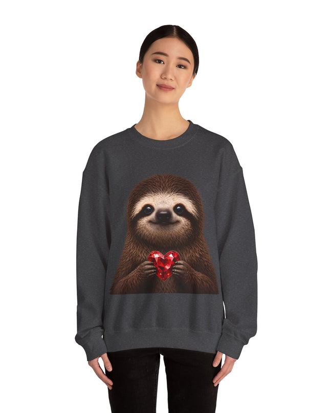 Sloth & Red Gem Crewneck — Intentional, Steady Sweatshirt