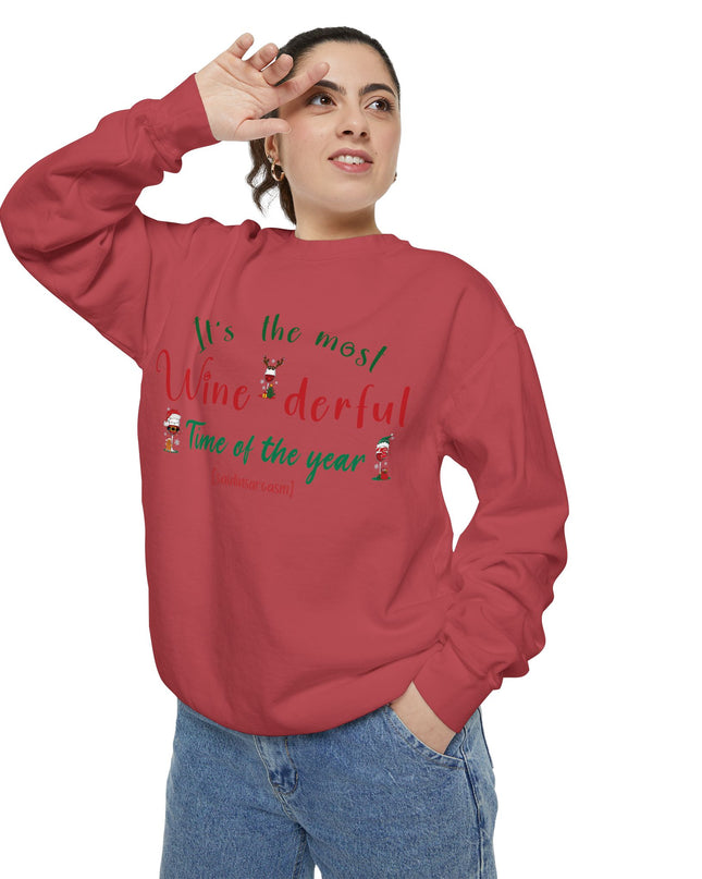 Wine-derful Time Sweatshirt — 'It's the Most Wine-derful Time of the Year' Holiday Sweatshirt