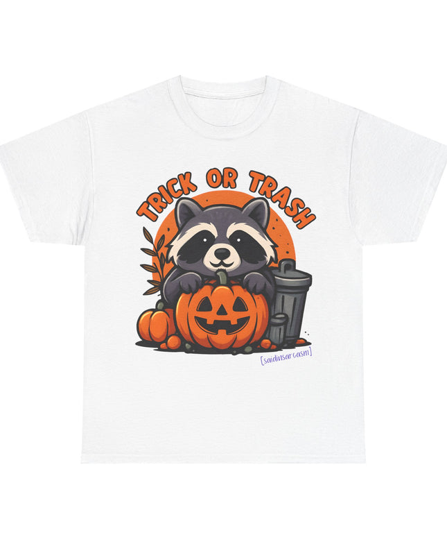 'Trick or Trash' Funny Raccoon Halloween T-Shirt