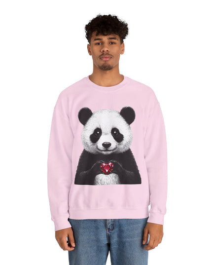 Panda Holding Red Gem Sweatshirt — Calm, Selective, Worth It