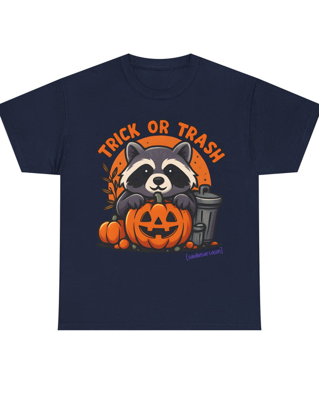 'Trick or Trash' Funny Raccoon Halloween T-Shirt