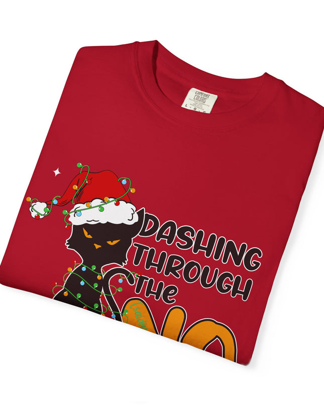 Dashing Through The No Cat Christmas T-Shirt