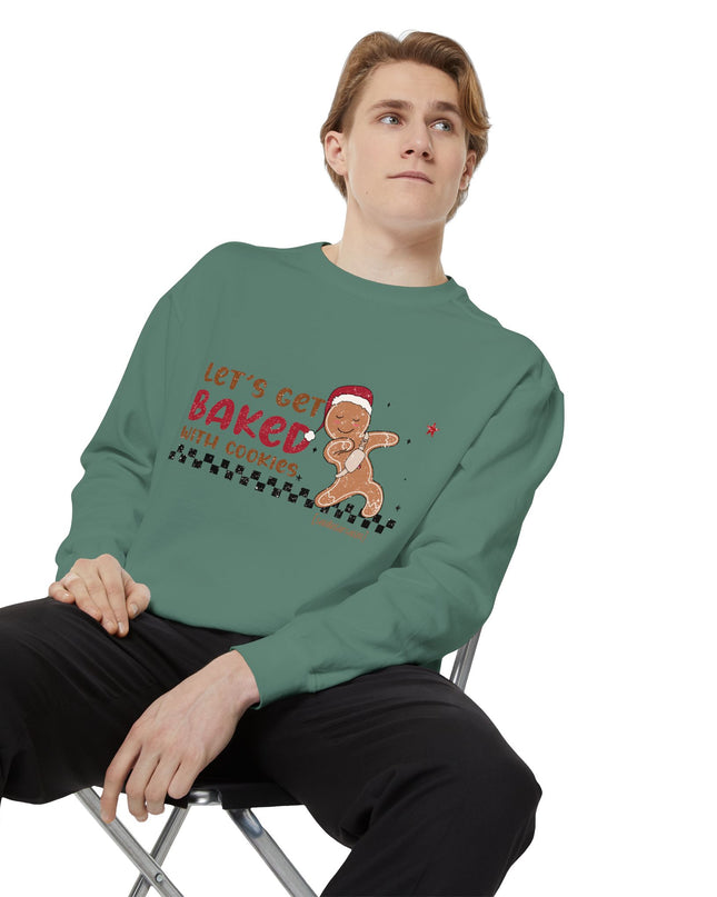 'Let’s Get Baked with Cookies' Sweatshirt — Gingerbread Holiday Crewneck