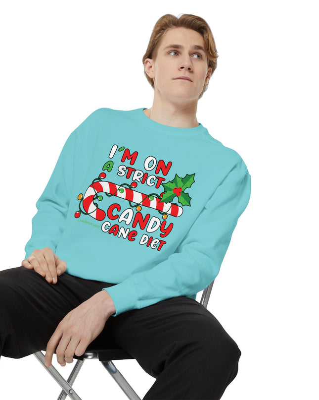 Candy Cane Diet Sweatshirt — "I’m On A Strict Candy Cane Diet" Christmas Crewneck