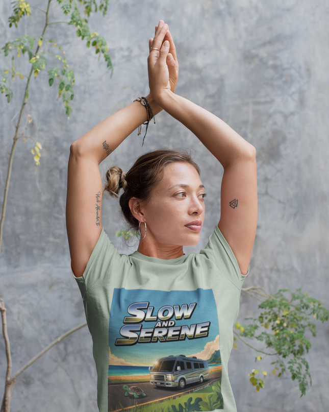 Slow and Serene — Road Trip RV T-Shirt