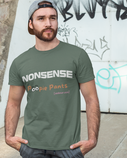 'Nonsense Poopie Pants' - Optimism Fueled, Nonsense Free-Playful Humor T-Shirt, Nonsense, Funny Gift for Kids, Unisex Casual Wear, Perfect for Birthdays, Parties, or Everyday Fun