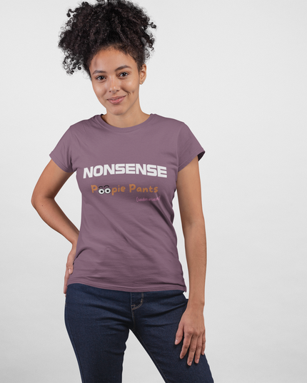 'Nonsense Poopie Pants' - Optimism Fueled, Nonsense Free-Playful Humor T-Shirt, Nonsense, Funny Gift for Kids, Unisex Casual Wear, Perfect for Birthdays, Parties, or Everyday Fun