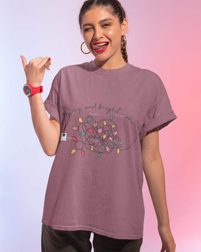 “Merry and Bright” Holiday Lights T-shirt