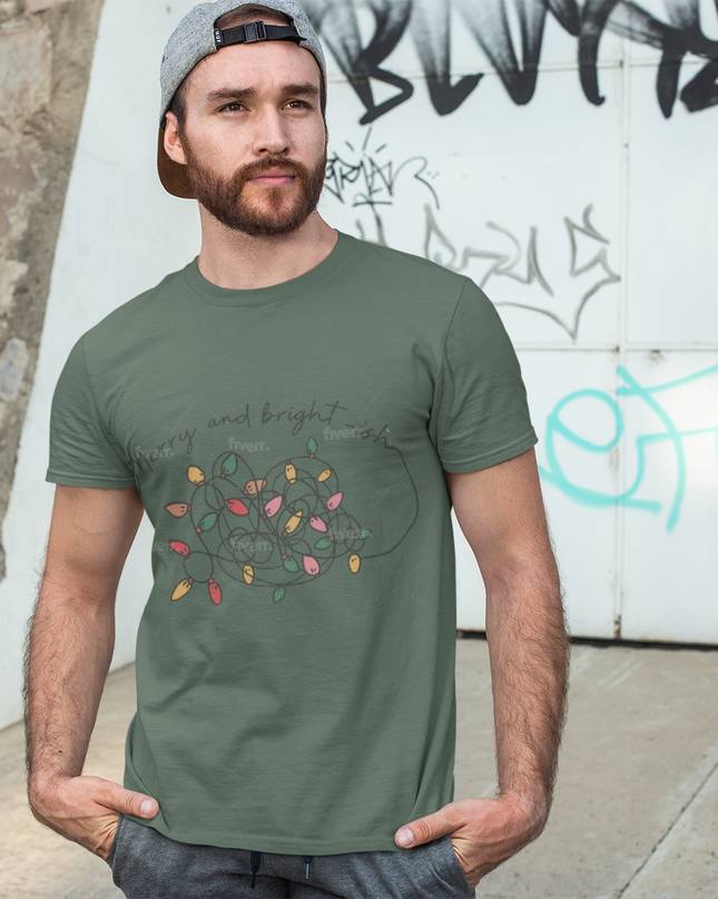 “Merry and Bright” Holiday Lights T-shirt