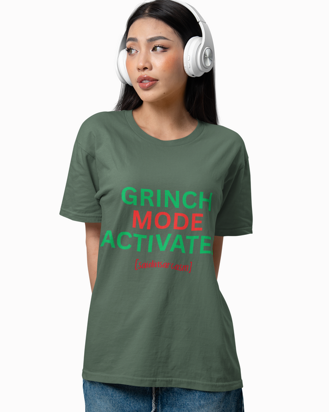 Grinch Mode Activated T-Shirt — Funny Christmas Holiday Tee