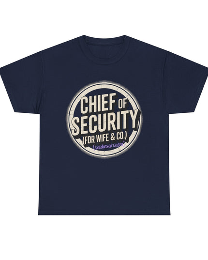 'Chief of Security' Unisex Tee - Funny Gift for Husband, Great for Father's Day, Casual Tee, Couples Apparel, Everyday Wear