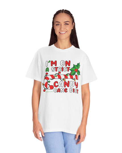 Candy Cane Diet T-Shirt — "I'm On a Strict Candy Cane Diet" Christmas Tee