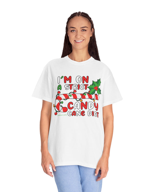 Candy Cane Diet T-Shirt — "I'm On a Strict Candy Cane Diet" Christmas Tee