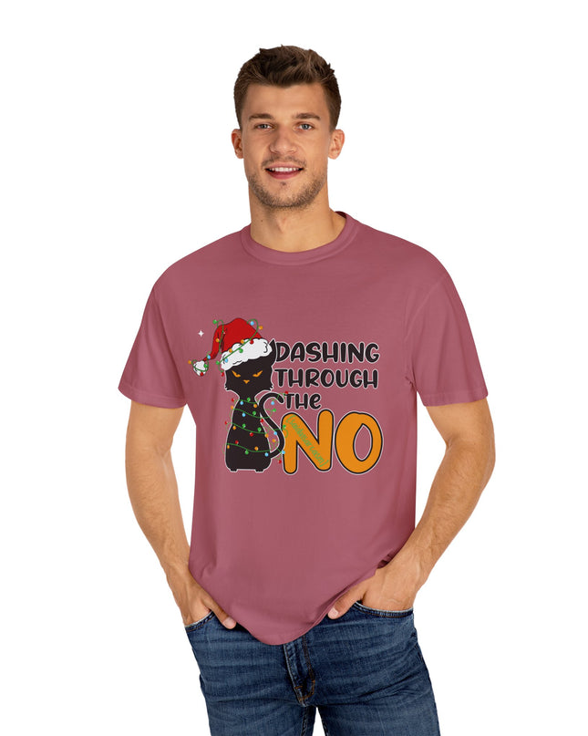 Dashing Through The No Cat Christmas T-Shirt