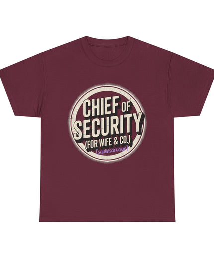 'Chief of Security' Unisex Tee - Funny Gift for Husband, Great for Father's Day, Casual Tee, Couples Apparel, Everyday Wear