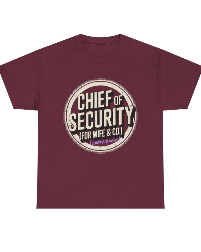 'Chief of Security' Unisex Tee - Funny Gift for Husband, Great for Father's Day, Casual Tee, Couples Apparel, Everyday Wear