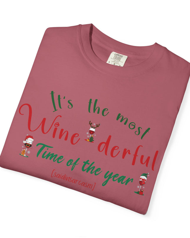 Christmas Wine T-Shirt — "Tis the Most Wine-derful Time of the Year" Holiday Tee
