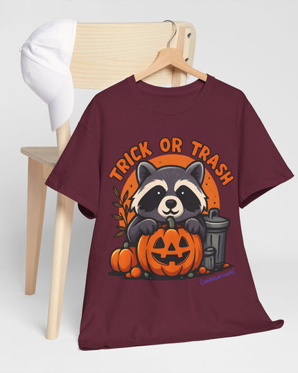 'Trick or Trash' Funny Raccoon Halloween T-Shirt