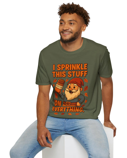 'I Sprinkle This Stuff On Everything Tee'- Funny Gnome Sarcastic T-shirt