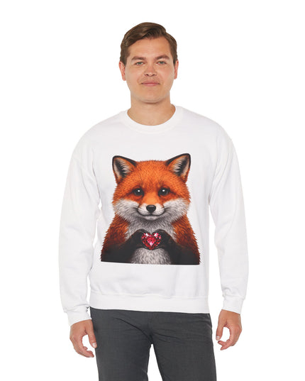 Raccoon with Red Gem Sweatshirt — Cute Mischief & Earned Treasure Crewneck