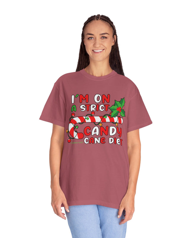 Candy Cane Diet T-Shirt — "I'm On a Strict Candy Cane Diet" Christmas Tee