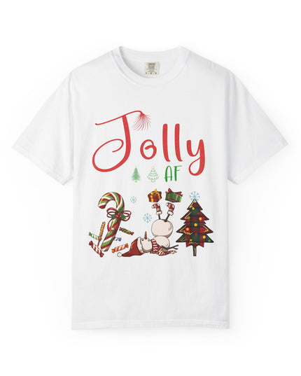"Jolly AF" Christmas T-Shirt — Festive Holiday Graphic Tee