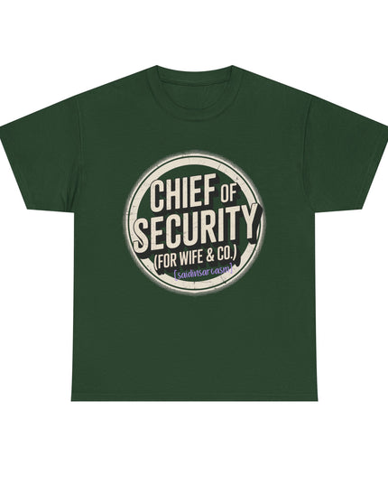 'Chief of Security' Unisex Tee - Funny Gift for Husband, Great for Father's Day, Casual Tee, Couples Apparel, Everyday Wear