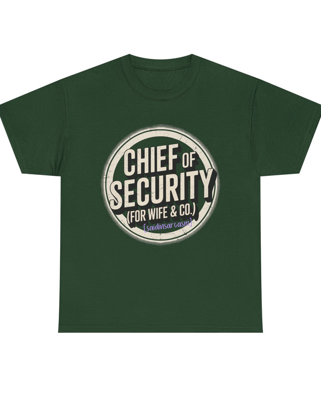 'Chief of Security' Unisex Tee - Funny Gift for Husband, Great for Father's Day, Casual Tee, Couples Apparel, Everyday Wear