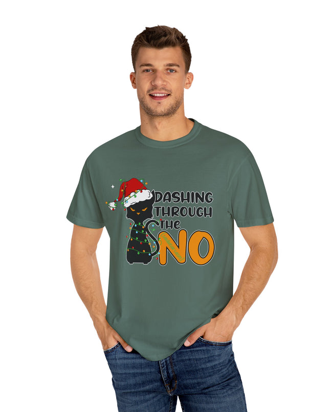 Dashing Through The No Cat Christmas T-Shirt