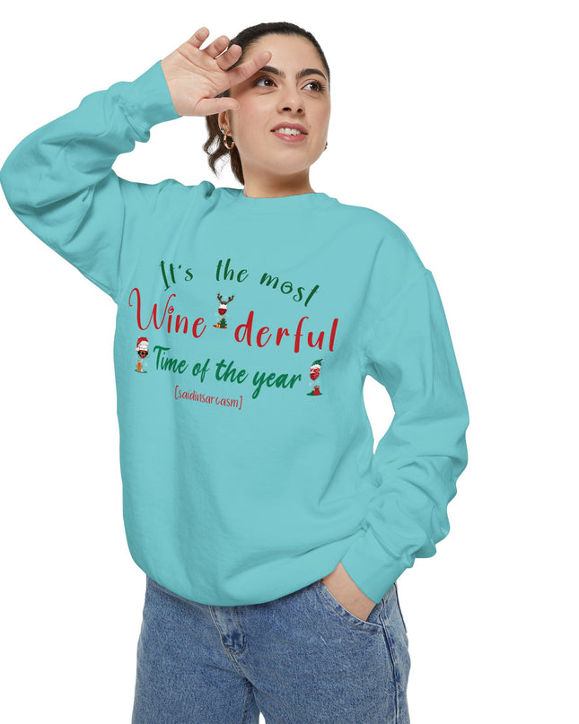 Wine-derful Time Sweatshirt — 'It's the Most Wine-derful Time of the Year' Holiday Sweatshirt