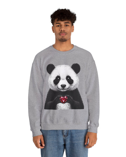 Panda Holding Red Gem Sweatshirt — Calm, Selective, Worth It