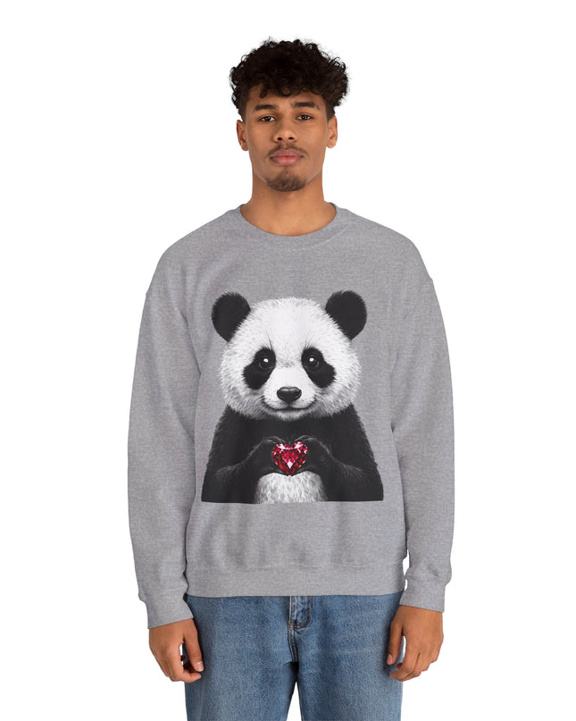 Panda Holding Red Gem Sweatshirt — Calm, Selective, Worth It