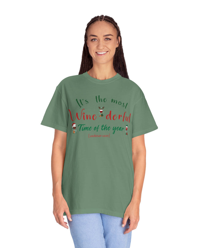 Christmas Wine T-Shirt — "Tis the Most Wine-derful Time of the Year" Holiday Tee