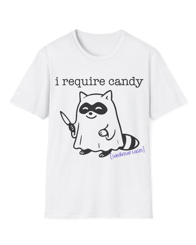'I Require Candy' Funny Halloween T-Shirt