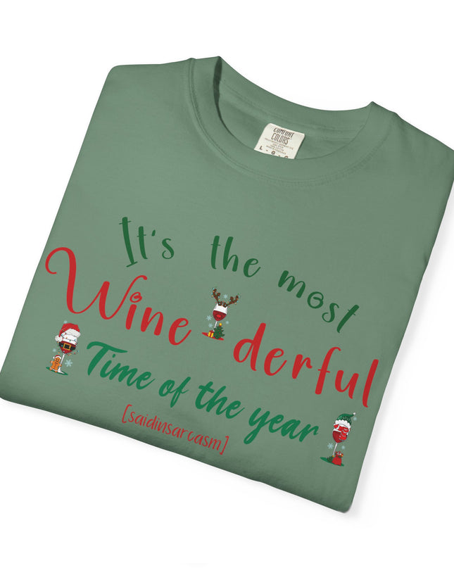 Christmas Wine T-Shirt — "Tis the Most Wine-derful Time of the Year" Holiday Tee