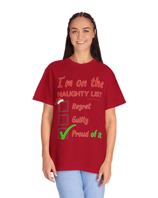 Naughty List T-Shirt – "I’m on the Naughty List: Proud of It" Christmas Tee