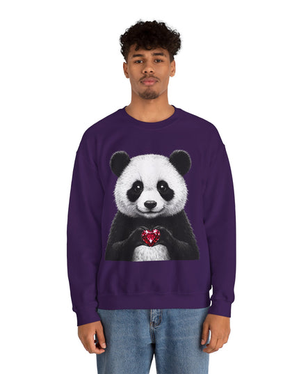 Panda Holding Red Gem Sweatshirt — Calm, Selective, Worth It