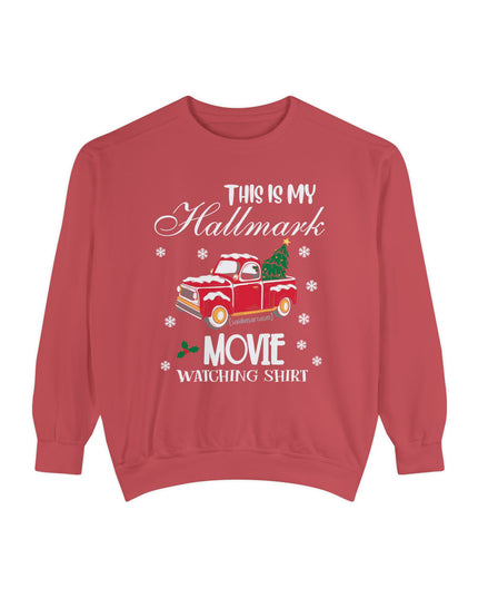 Christmas Movie Watching Sweatshirt — "This Is My Hallmark Movie Watching Shirt" Vintage Truck Holiday Sweater
