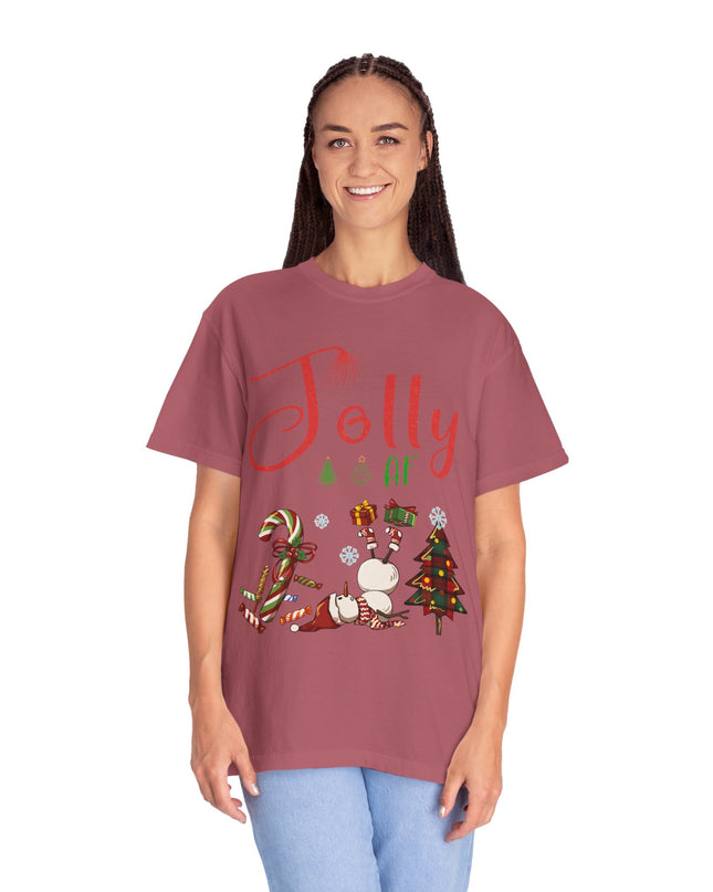 "Jolly AF" Christmas T-Shirt — Festive Holiday Graphic Tee