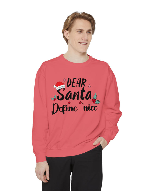 "Dear Santa Define 'Nice'" Holiday Graphic Crewneck