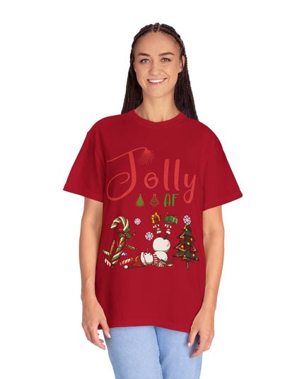 "Jolly AF" Christmas T-Shirt — Festive Holiday Graphic Tee