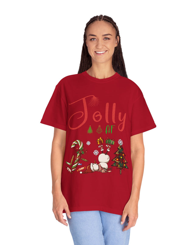 "Jolly AF" Christmas T-Shirt — Festive Holiday Graphic Tee