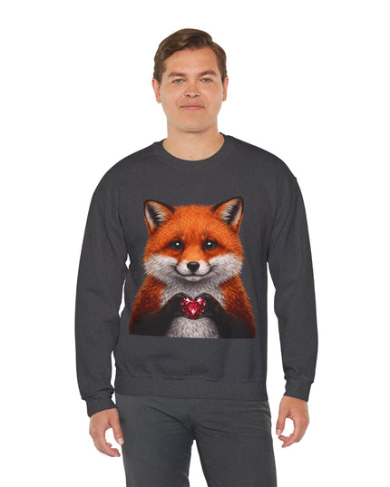 Raccoon with Red Gem Sweatshirt — Cute Mischief & Earned Treasure Crewneck