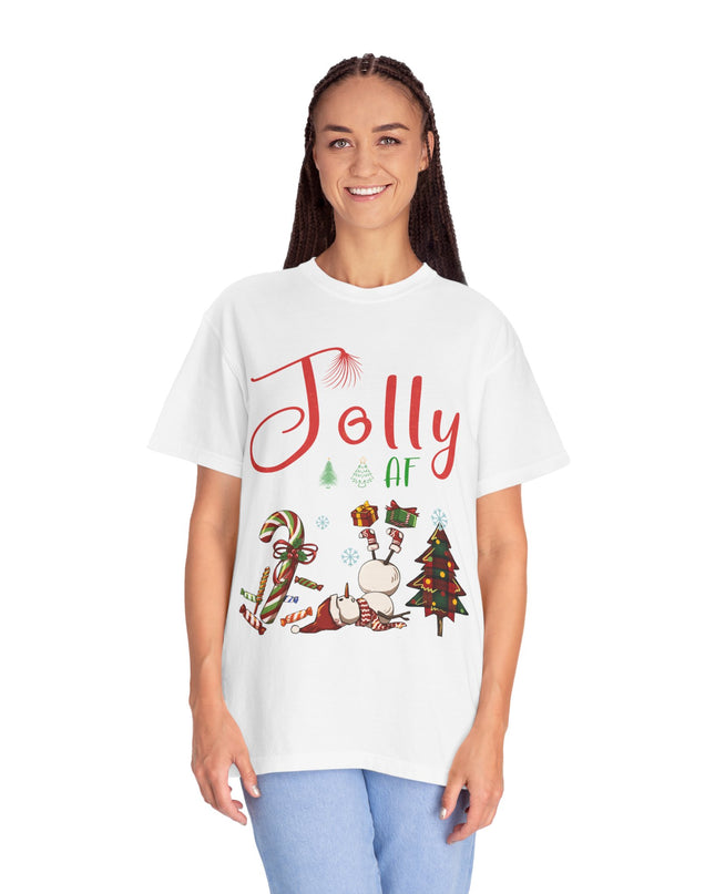 "Jolly AF" Christmas T-Shirt — Festive Holiday Graphic Tee
