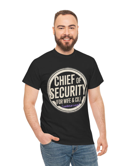 'Chief of Security' Unisex Tee - Funny Gift for Husband, Great for Father's Day, Casual Tee, Couples Apparel, Everyday Wear