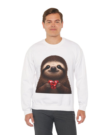 Sloth & Red Gem Crewneck — Intentional, Steady Sweatshirt