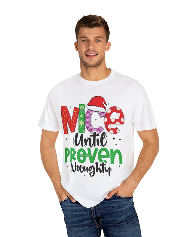 Nice Until Proven Naughty Christmas T-Shirt