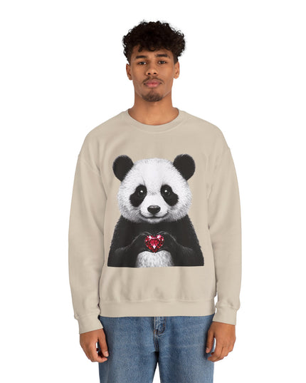 Panda Holding Red Gem Sweatshirt — Calm, Selective, Worth It