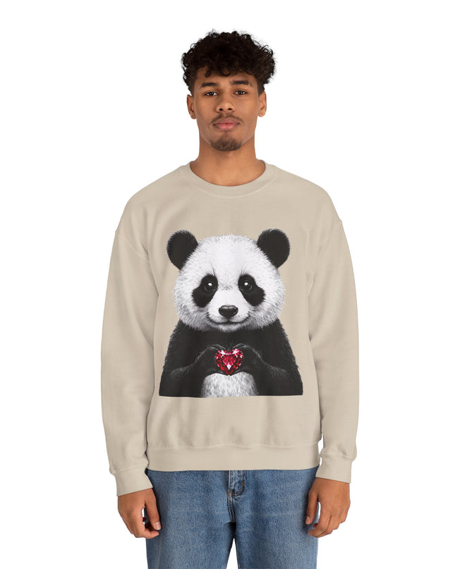 Panda Holding Red Gem Sweatshirt — Calm, Selective, Worth It