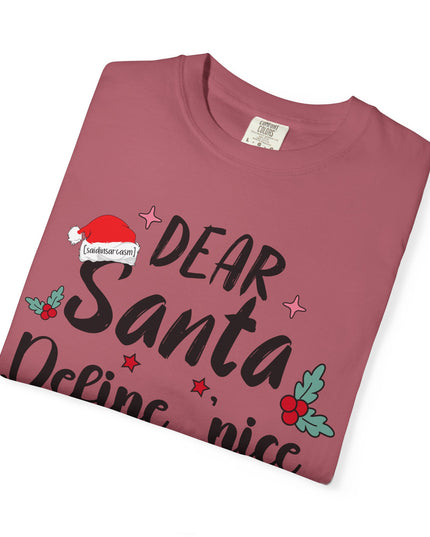 Dear Santa Define Nice Christmas T-Shirt